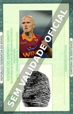 Imagem hipotética representando a carteira de identidade de Michael Bradley