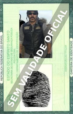 Imagem hipotética representando a carteira de identidade de Michael Irby