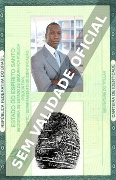 Imagem hipotética representando a carteira de identidade de Michael Johnson