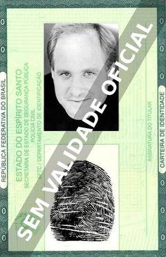 Imagem hipotética representando a carteira de identidade de Michael Milhoan