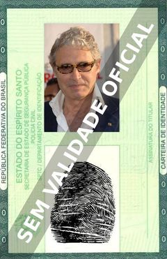 Imagem hipotética representando a carteira de identidade de Michael Nouri