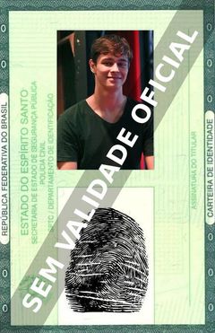 Imagem hipotética representando a carteira de identidade de Michel Joelsas