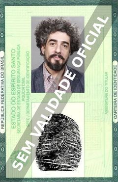 Imagem hipotética representando a carteira de identidade de Michel Melamed