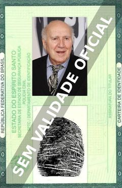 Imagem hipotética representando a carteira de identidade de Michel Piccoli