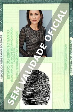 Imagem hipotética representando a carteira de identidade de Michelle C. Bonilla