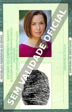 Imagem hipotética representando a carteira de identidade de Michelle Duffy