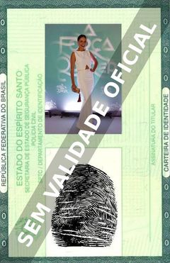 Imagem hipotética representando a carteira de identidade de Michelle Martins