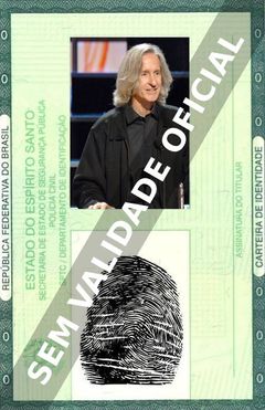 Imagem hipotética representando a carteira de identidade de Mick Garris