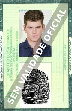 Imagem hipotética representando a carteira de identidade de Miguel Bernardeau	
