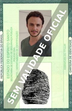 Imagem hipotética representando a carteira de identidade de Miguel Roncato