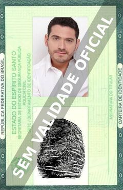 Imagem hipotética representando a carteira de identidade de Mijail Mulkay