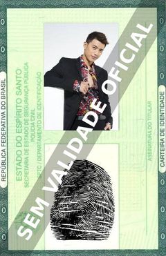 Imagem hipotética representando a carteira de identidade de Mike Tan