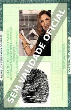 Imagem hipotética representando a carteira de identidade de Mila Moreira