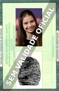 Imagem hipotética representando a carteira de identidade de Milena Melo