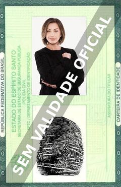 Imagem hipotética representando a carteira de identidade de Milene Haddad