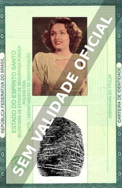 Imagem hipotética representando a carteira de identidade de Milú