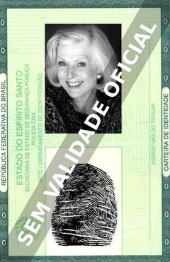 Imagem hipotética representando a carteira de identidade de Mimi Cozzens