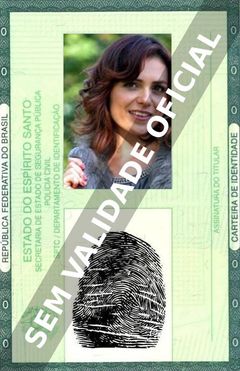 Imagem hipotética representando a carteira de identidade de Monica Iozzi