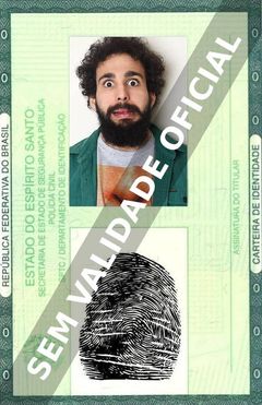 Imagem hipotética representando a carteira de identidade de Murilo Couto