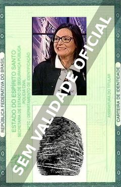 Imagem hipotética representando a carteira de identidade de Nana Mouskouri