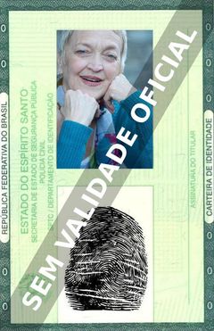 Imagem hipotética representando a carteira de identidade de Nancy Linehan Charles