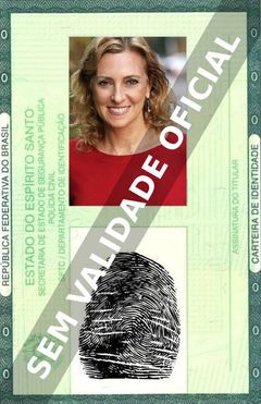 Imagem hipotética representando a carteira de identidade de Nancy Van Iderstine