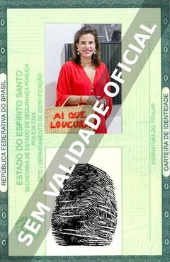 Imagem hipotética representando a carteira de identidade de Narcisa Tamborindeguy