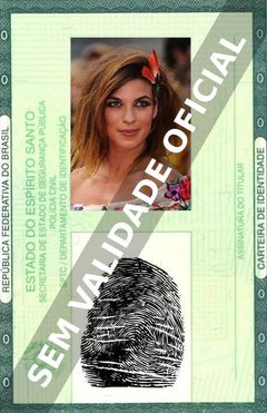 Imagem hipotética representando a carteira de identidade de Natalia Tena