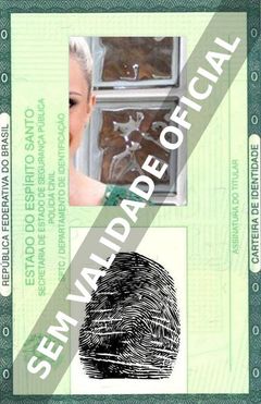 Imagem hipotética representando a carteira de identidade de Natallia Rodrigues