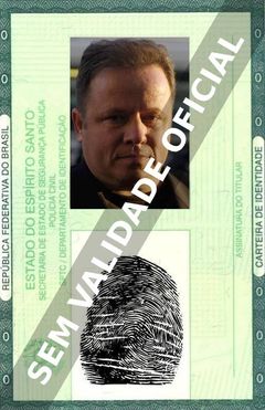 Imagem hipotética representando a carteira de identidade de Neil Giuntoli