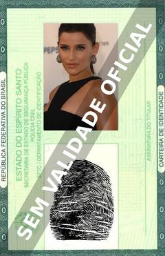 Imagem hipotética representando a carteira de identidade de Nelly Furtado