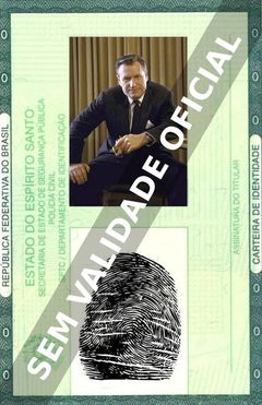 Imagem hipotética representando a carteira de identidade de Nelson Rockefeller