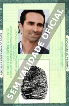 Imagem hipotética representando a carteira de identidade de Nestor Carbonell