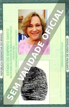 Imagem hipotética representando a carteira de identidade de Nicette Bruno