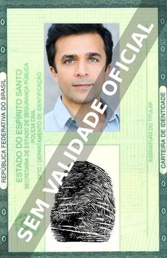Imagem hipotética representando a carteira de identidade de Nick Choksi