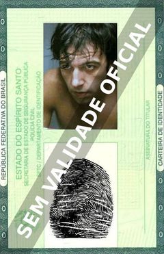 Imagem hipotética representando a carteira de identidade de Nicola Garofalo