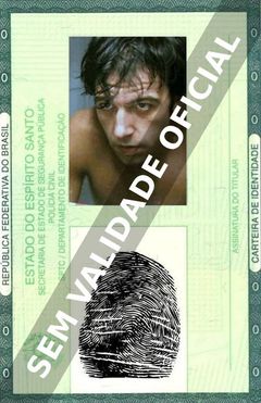 Imagem hipotética representando a carteira de identidade de Nicola Garofalo