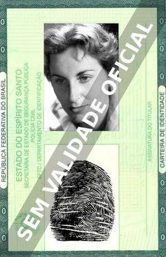 Imagem hipotética representando a carteira de identidade de Nydia Lícia