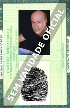 Imagem hipotética representando a carteira de identidade de Odilon Wagner