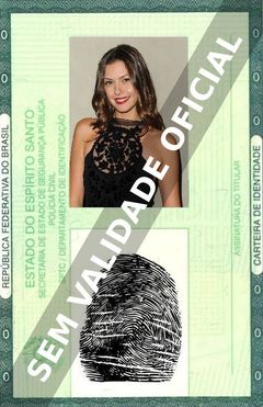 Imagem hipotética representando a carteira de identidade de Olga Fonda