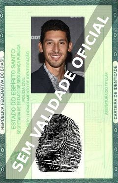 Imagem hipotética representando a carteira de identidade de Omar Gonzalez