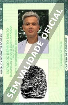 Imagem hipotética representando a carteira de identidade de Otaviano Costa
