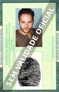 Imagem hipotética representando a carteira de identidade de Ottavio Taddei