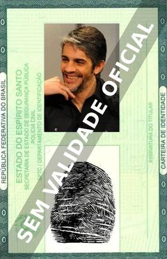 Imagem hipotética representando a carteira de identidade de Pablo Echarri