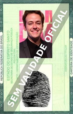 Imagem hipotética representando a carteira de identidade de Pablo Sanábio