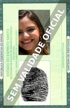 Imagem hipotética representando a carteira de identidade de Pally Siqueira
