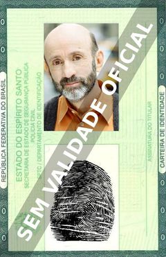 Imagem hipotética representando a carteira de identidade de Patrick Kerr