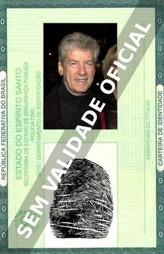 Imagem hipotética representando a carteira de identidade de Paul Gleason