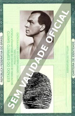 Imagem hipotética representando a carteira de identidade de Paul Hartmann