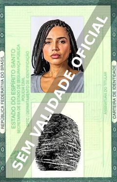 Imagem hipotética representando a carteira de identidade de Paula Amorim